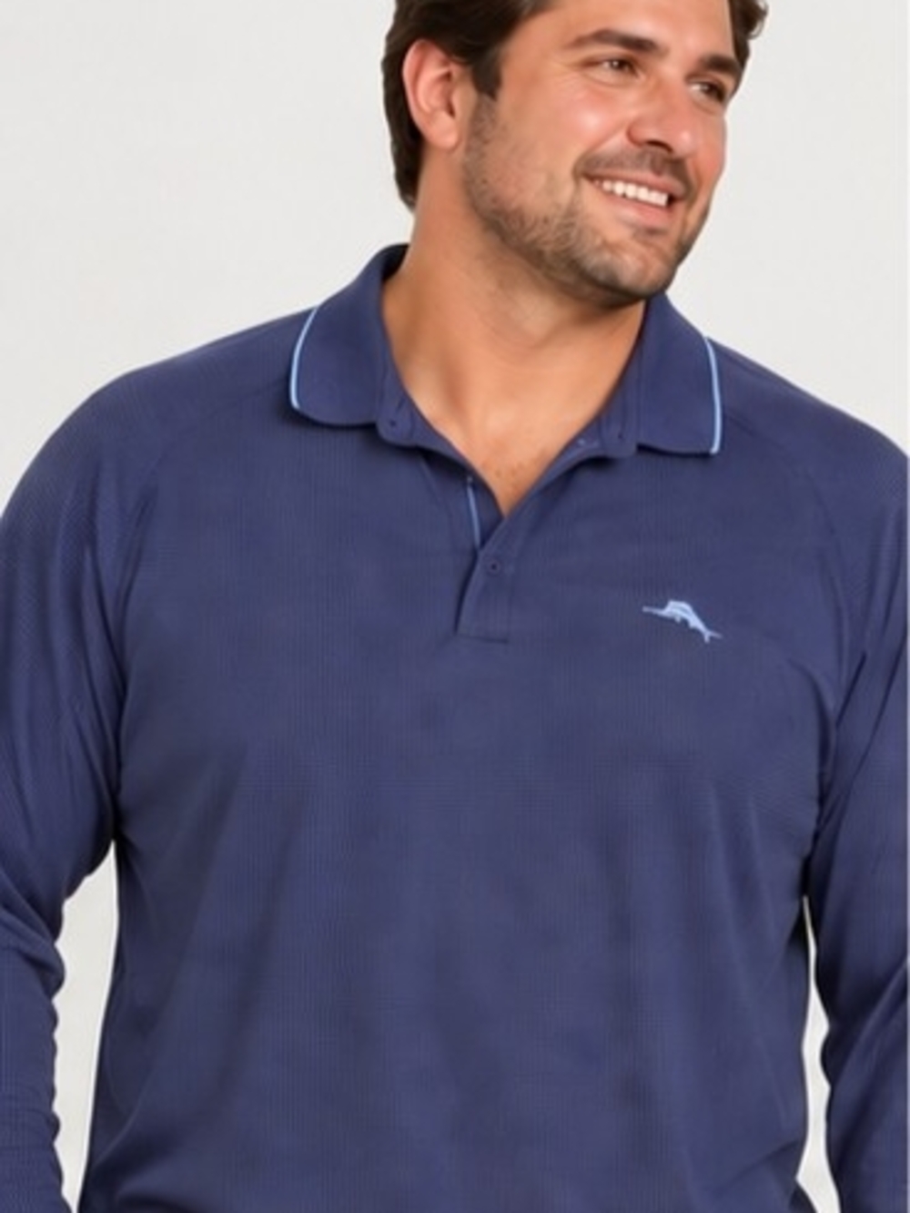 Tommy Bahama IslandZone Polo Men’s 2XLT Blue Long Sleeve Performance Golf